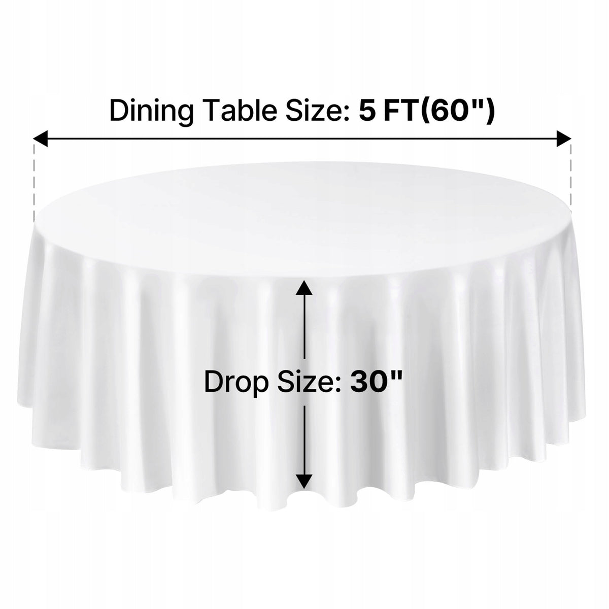 VEVOR 10 PCS ROUND TABLECLOTHS 3048 MM POLYESTER WRINKLE-FREE DURABLE