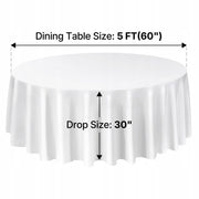 VEVOR 10 PCS ROUND TABLECLOTHS 3048 MM POLYESTER WRINKLE-FREE DURABLE