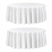 VEVOR 2 PCS ROUND TABLECLOTHS 3048 MM POLYESTER DURABLE WRINKLE-RESISTANT