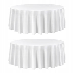 VEVOR 2 PCS ROUND TABLECLOTHS 3048 MM POLYESTER DURABLE WRINKLE-RESISTANT