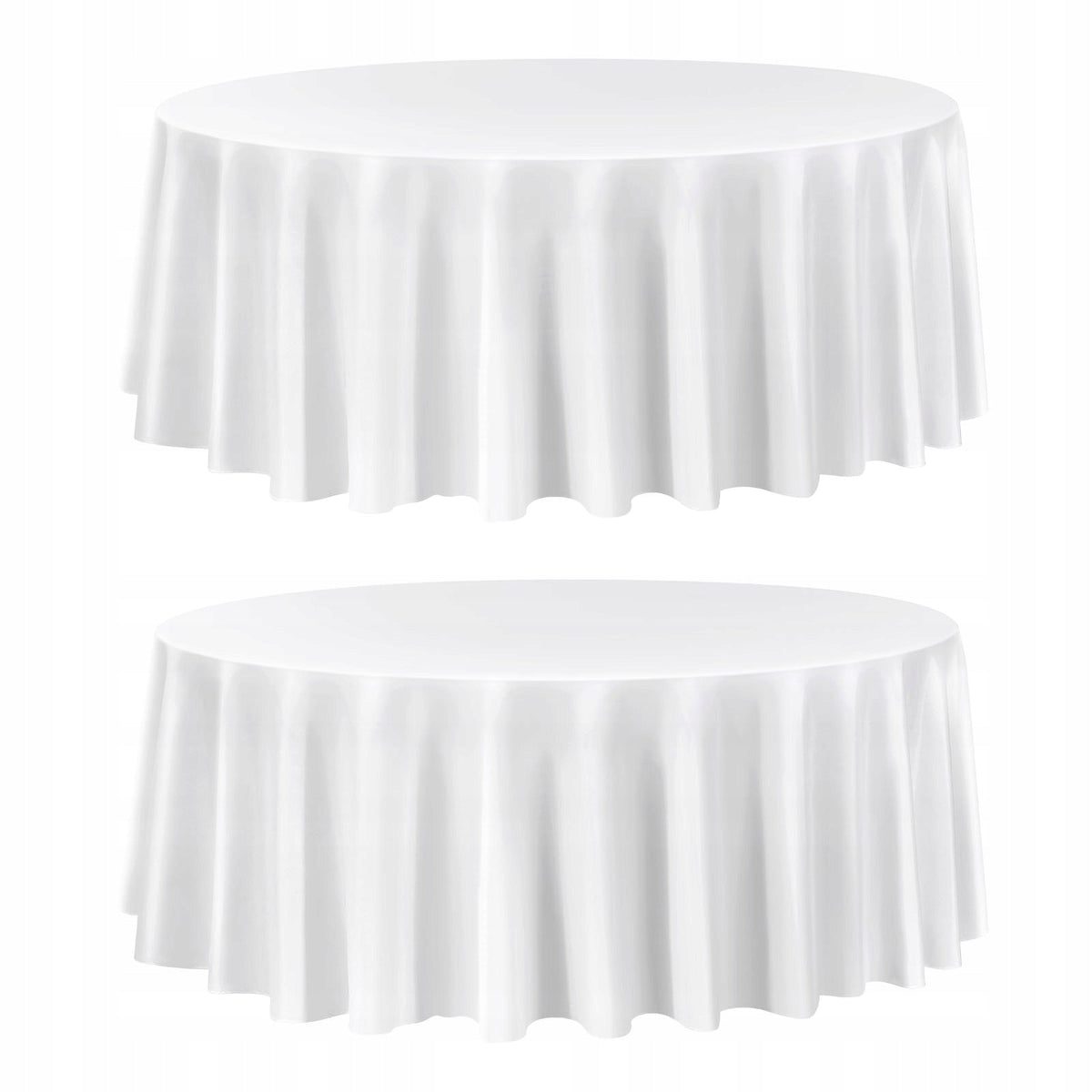 VEVOR 2 PCS ROUND TABLECLOTHS 3048 MM POLYESTER DURABLE WRINKLE-RESISTANT