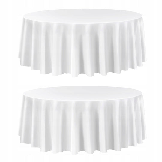 VEVOR 2 PCS ROUND TABLECLOTHS 3048 MM POLYESTER DURABLE WRINKLE-RESISTANT