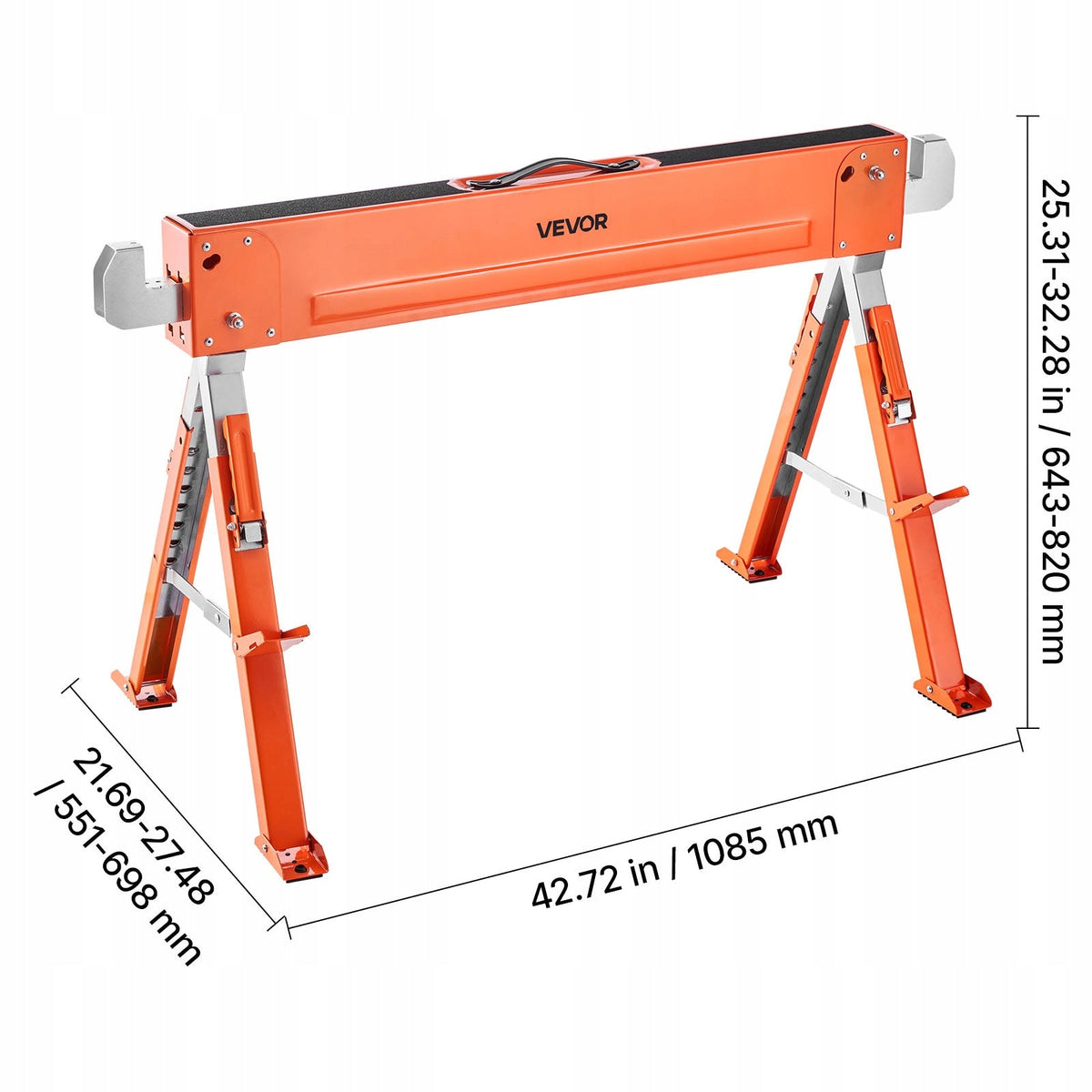 VEVOR HEAVY-DUTY FOLDING WORKBENCH 2-PACK 816.5 KG HEIGHT ADJUSTABLE