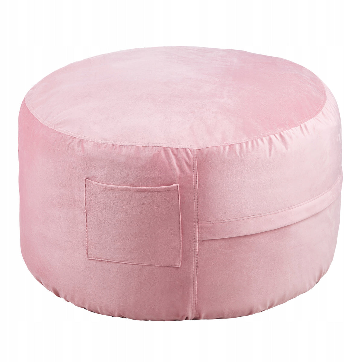 VEVOR GAMING CHAIR BEAN BAG ROUND PINK VELVET 89X89X56 CM PREMIUM