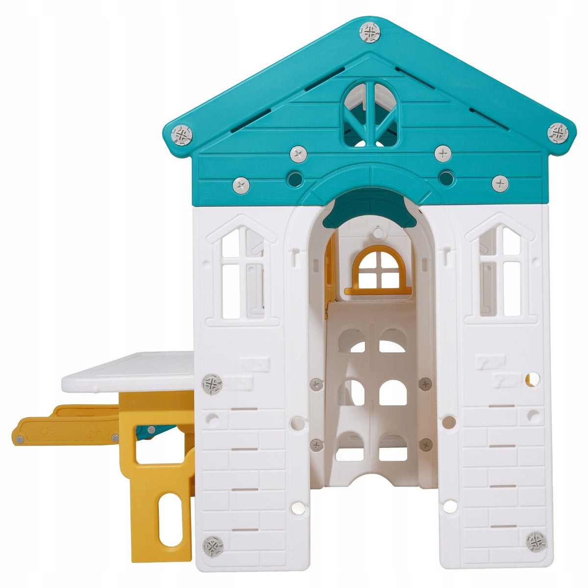 VEVOR GARDEN PLAYHOUSE FOR CHILDREN WITH SLIDE AND BASKETBALL HOOP HDPE