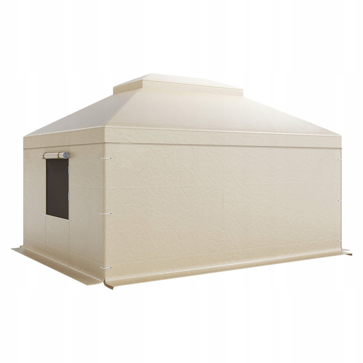 VEVOR WINTER GAZEBO COVER 3.66X4.87M TWO-TIER WATERPROOF BEIGE