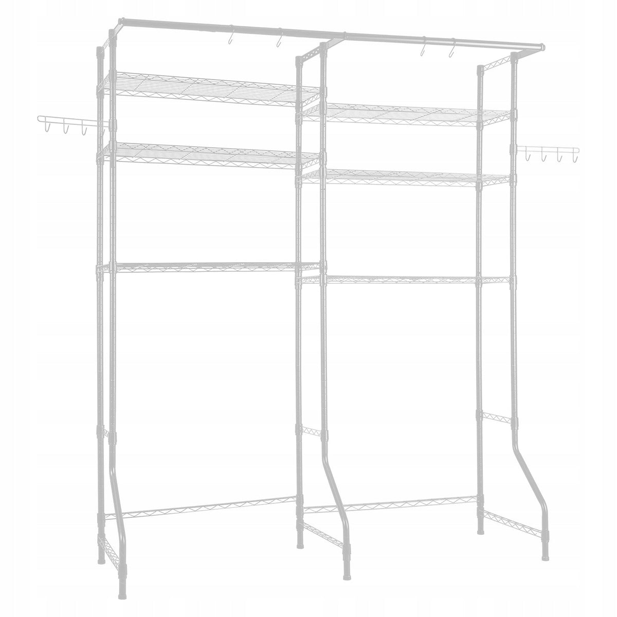 VEVOR 6-TIER ADJUSTABLE WASHER AND DRYER RACK CLOTHES STAND