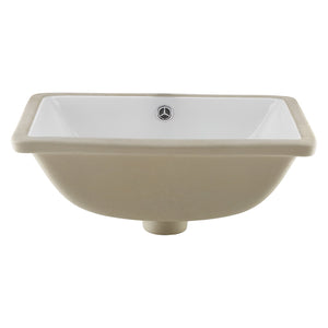 VEVOR UNDERMOUNT SINK RECTANGULAR 46X33 CM CERAMIC NON-YELLOWING