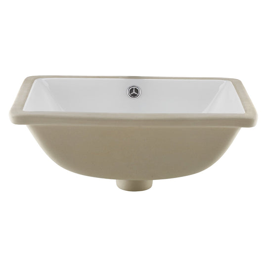 VEVOR UNDERMOUNT SINK RECTANGULAR 46X33 CM CERAMIC NON-YELLOWING