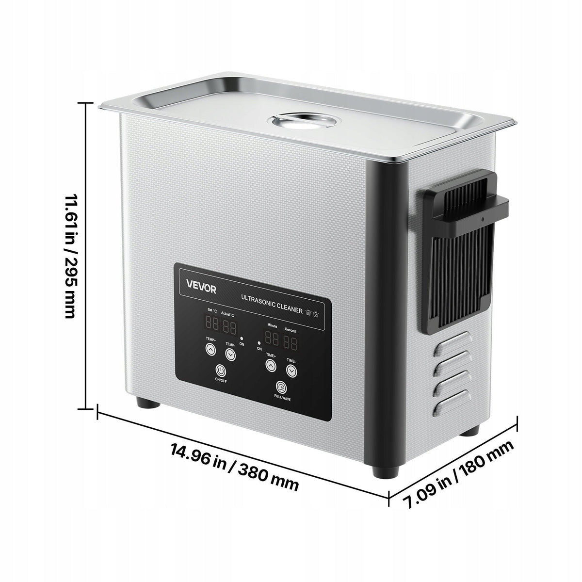 PROFESSIONAL VEVOR ULTRASONIC CLEANER 6L 40KHZ STAINLESS STEEL TIMER