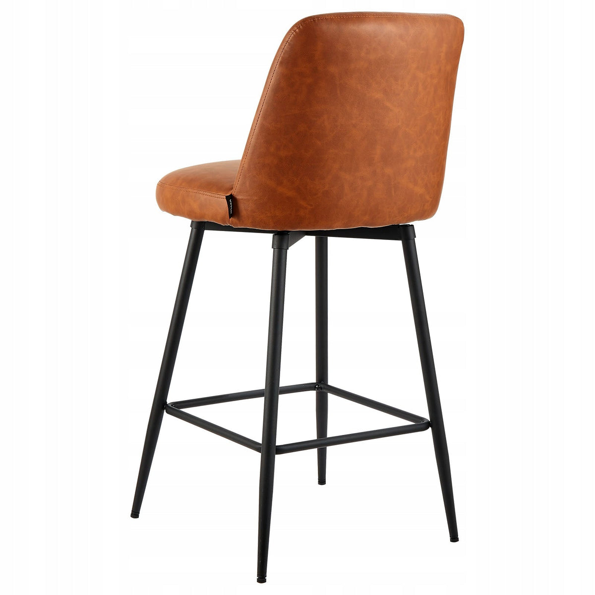 VEVOR BAR STOOL SET OF 3 98 CM SWIVEL KITCHEN CHAIRS BROWN PU
