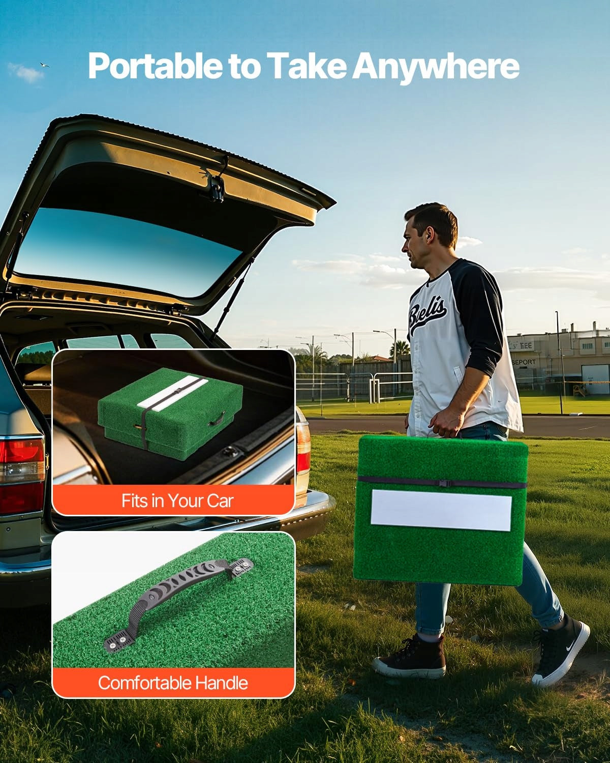 VEVOR 195 CM GREEN PROFESSIONAL PORTABLE BASEBALL PITCHING MOUND