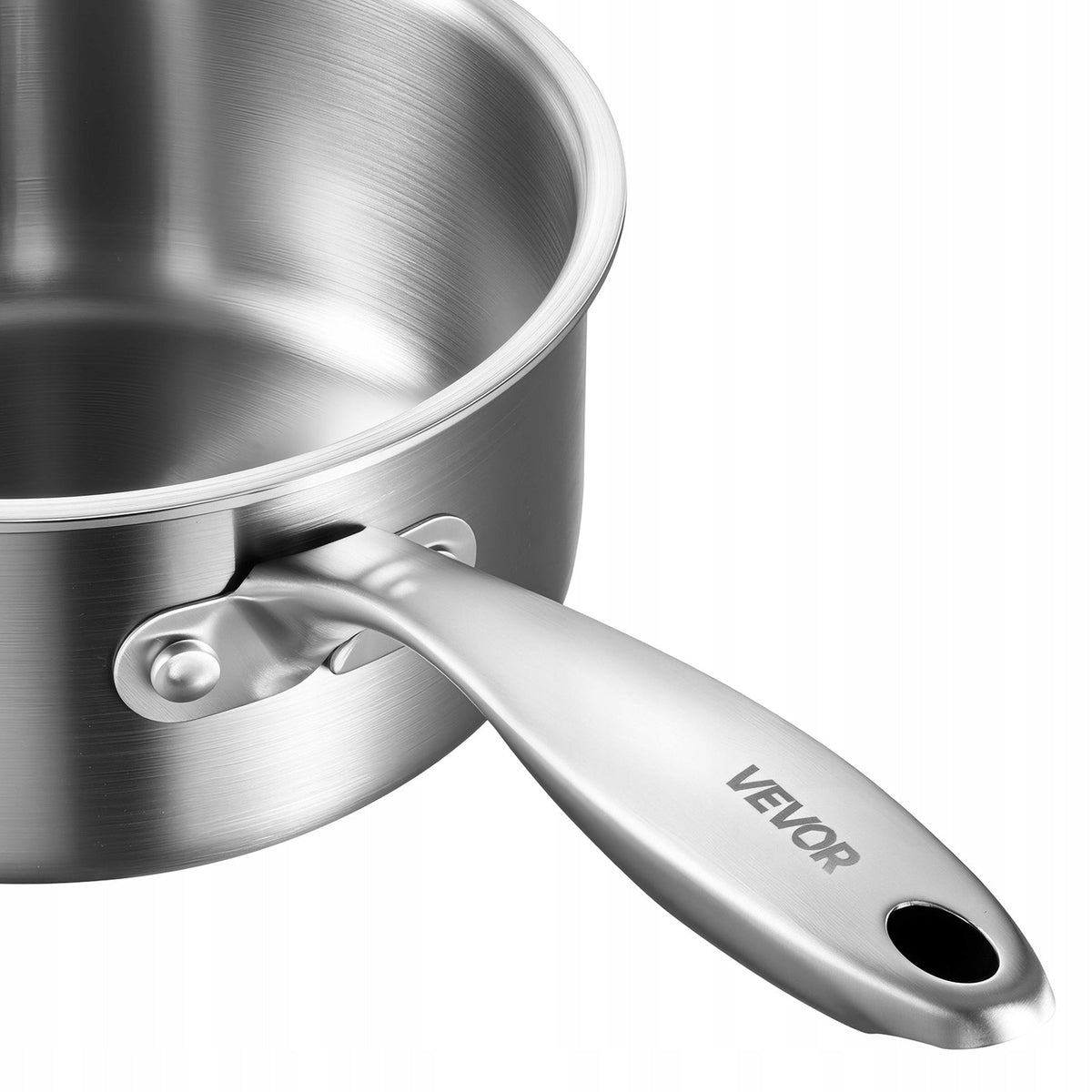 VEVOR 1.42L STAINLESS STEEL POT WITH GLASS LID AND STEAMER BASKET