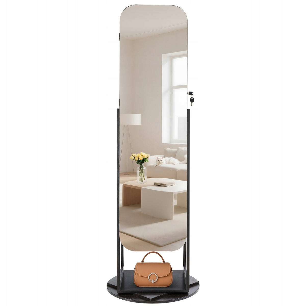 VEVOR 360 ROTATING JEWELRY CABINET WITH MIRROR 160CM PREMIUM ORGANIZER
