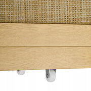 PREMIUM VEVOR RATTAN CHEST OF DRAWERS 6 DRAWERS METAL HANDLES NATURAL WOOD