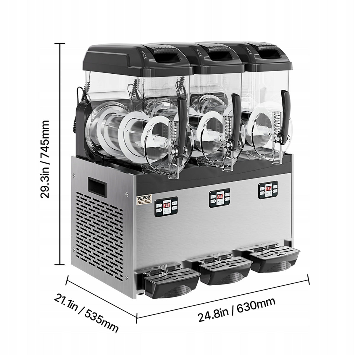 VEVOR COMMERCIAL SLUSHIE MACHINE 12L X 3 TRIPLE POWERFUL