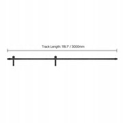 VEVOR 3M SLIDING DOOR SYSTEM BLACK HEAVY DUTY 150KG LOAD CAPACITY