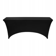 VEVOR 10 X STRETCH SPANDEX TABLECLOTHS BLACK RECTANGULAR 183X76 CM