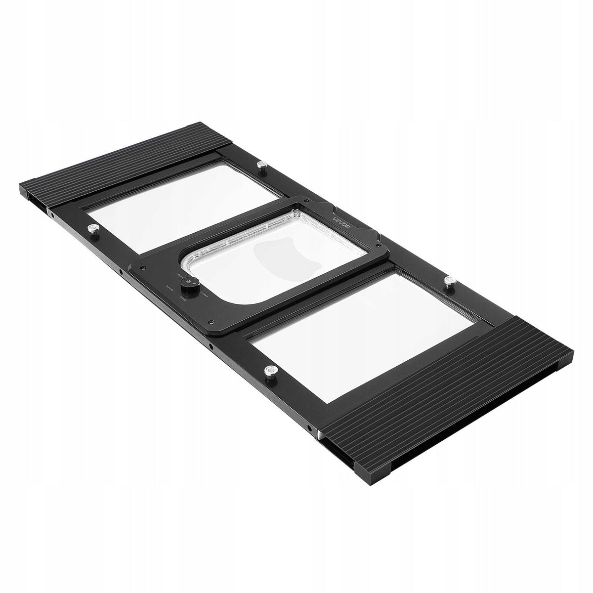VEVOR ADJUSTABLE CAT FLAP 787-914MM ALUMINUM BLACK STRONG