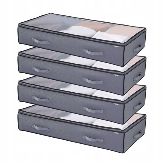 VEVOR UNDER BED STORAGE BAGS 4 PACK 996X500X180MM 90L HEAVY DUTY