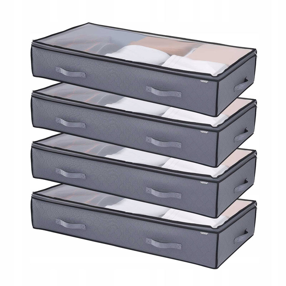 VEVOR UNDER BED STORAGE BAGS 4 PACK 996X500X180MM 90L HEAVY DUTY