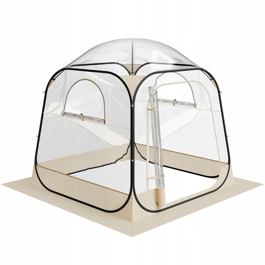 VEVOR TRANSPARENT POP-UP TENT 183X183X195 CM FOR 5-6 PEOPLE