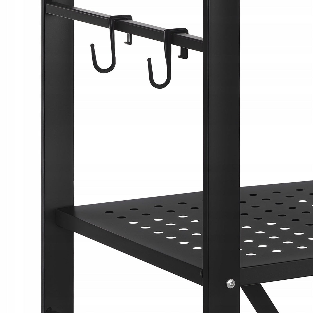 VEVOR FOLDABLE 4-TIER SHELVING UNIT WITH WHEELS 33X66X117CM STRONG AND MOBILE
