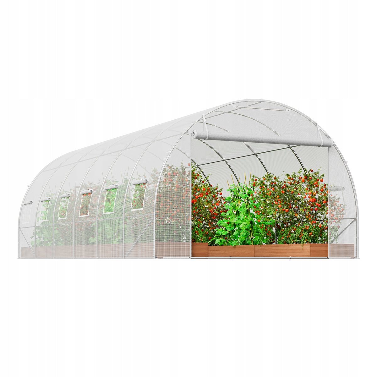 VEVOR TUNNEL GREENHOUSE 6.8X2.8X2M SOLID GALVANIZED FRAME LARGE SPACE