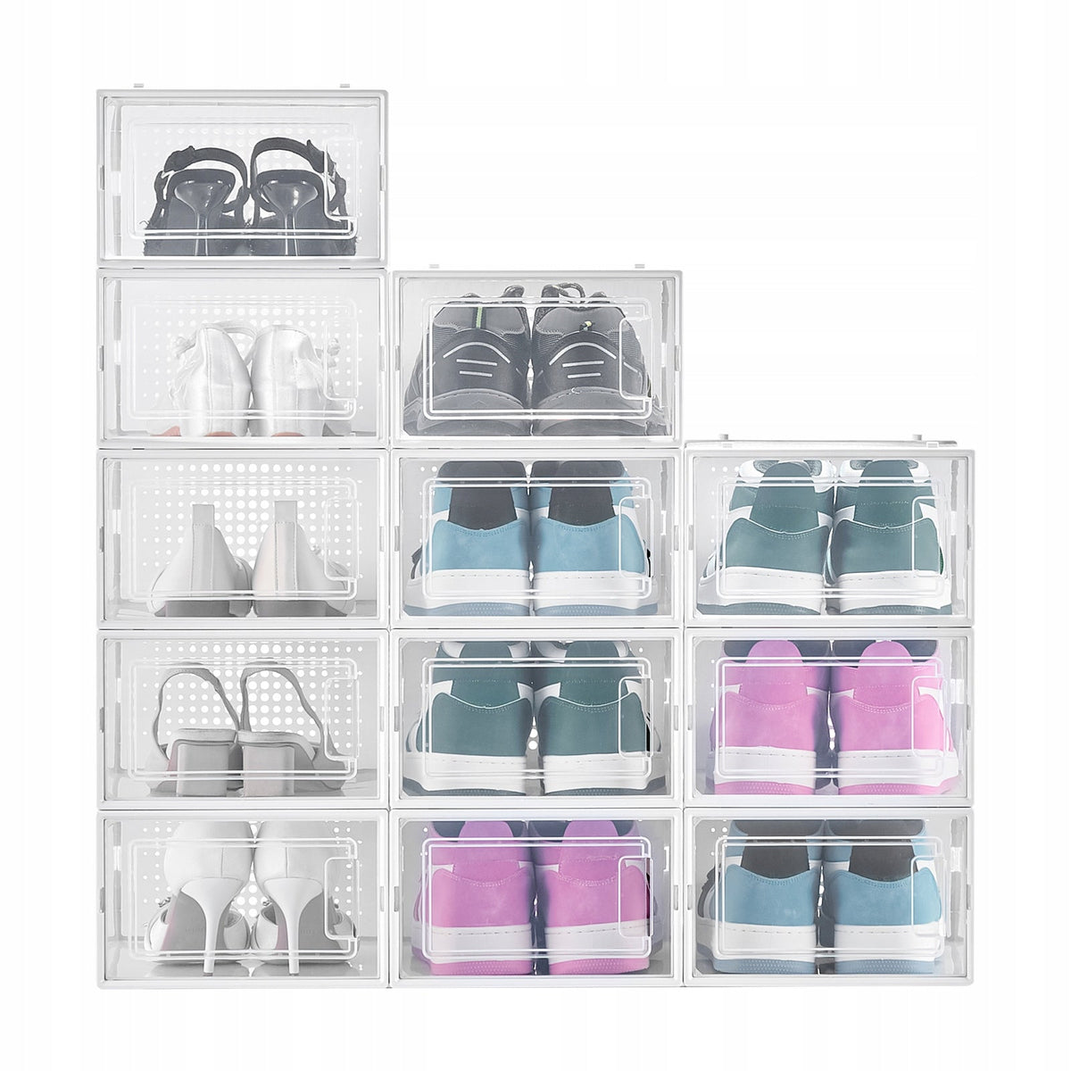 VEVOR SHOE STORAGE BOXES, 12-PACK, FOLDABLE, BEST