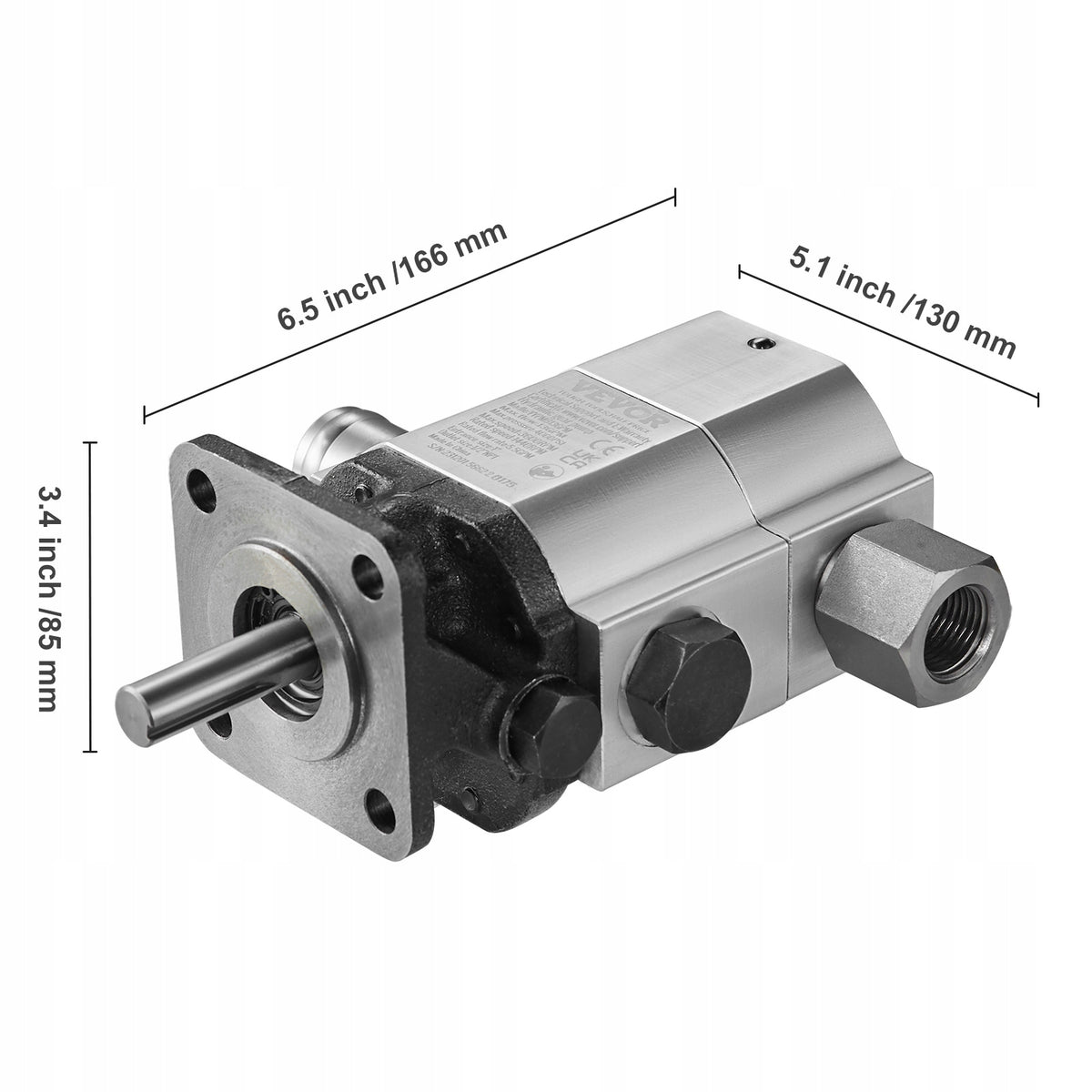 VEVOR 13 GPM TWO-STAGE LOG SPLITTER HYDRAULIC PUMP ROBUST AND POWERFUL