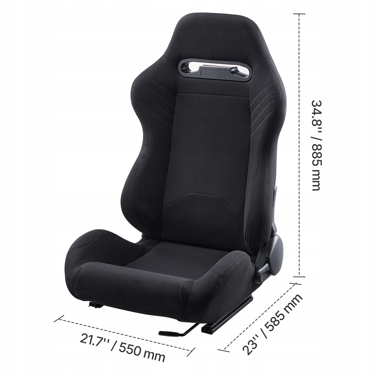 VEVOR 2PCS RACING SEAT ADJUSTABLE COCKPIT WIDE ANGLE PREMIUM