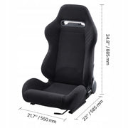 VEVOR 2PCS RACING SEAT ADJUSTABLE COCKPIT WIDE ANGLE PREMIUM