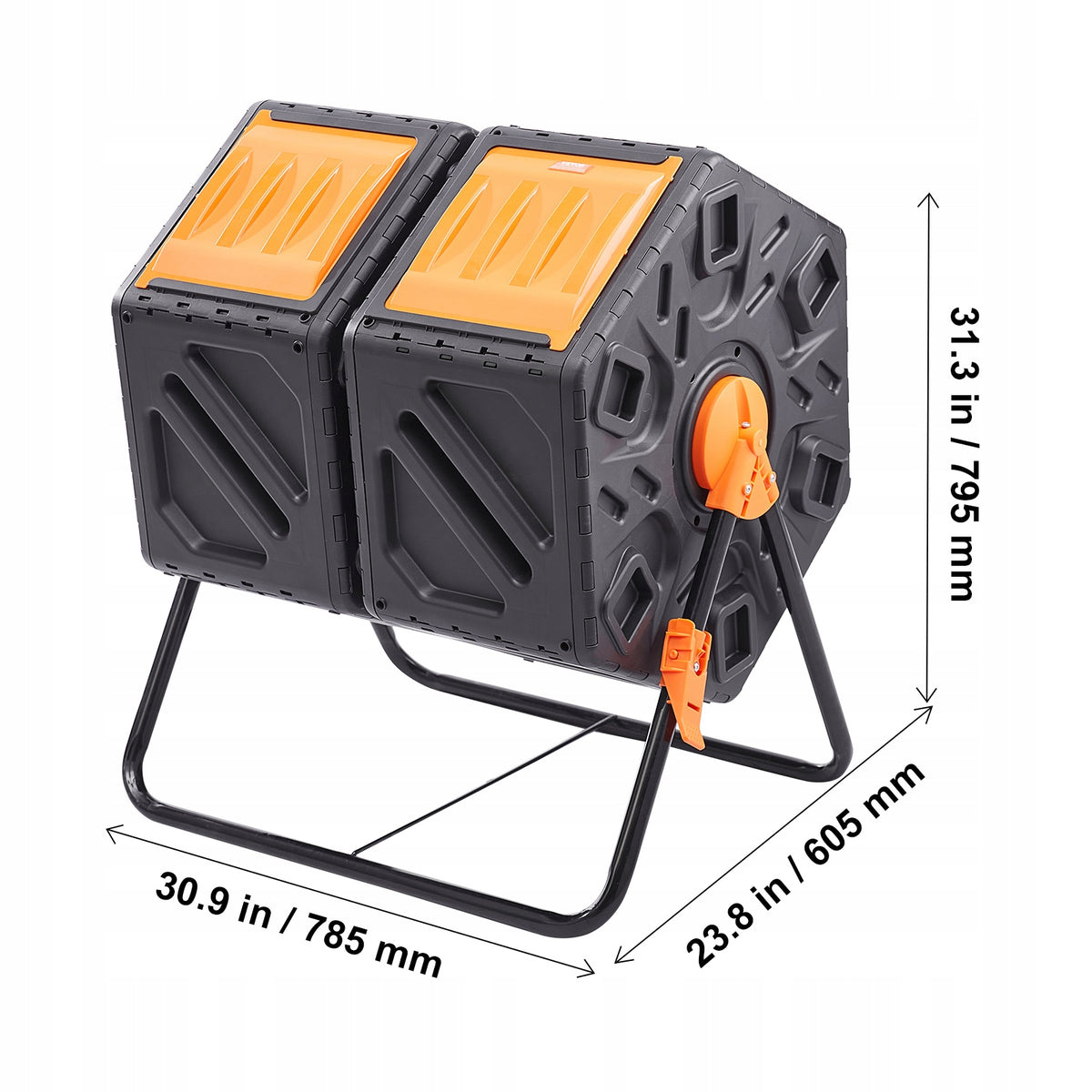 PROFESSIONAL VEVOR 140L DUAL CHAMBER ROTATING COMPOSTER STRONG SOLID