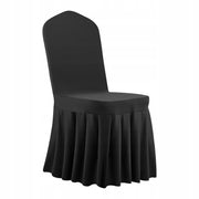 VEVOR 30 CHAIR COVERS BLACK ELASTIC WASHABLE FLAT FRONT