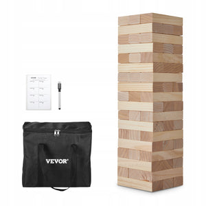 VEVOR TUMBLING TOWER WITH 54 BLOCKS WOODEN SCOREBOARD BAG