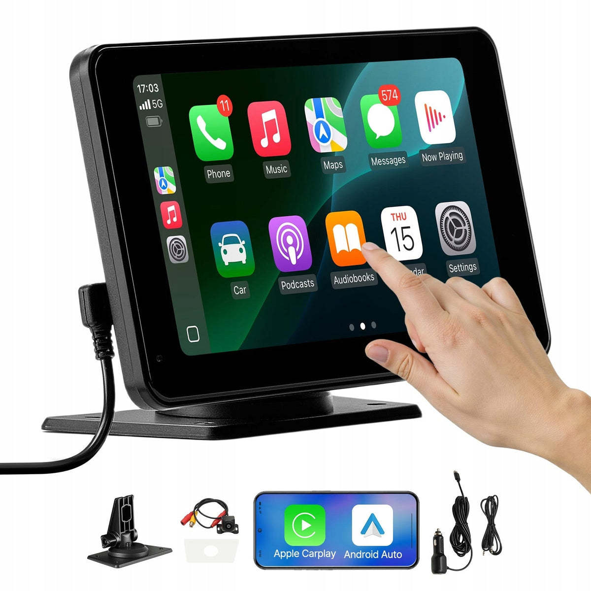 VEVOR WIRELESS CAR RADIO 7-INCH HD TOUCH SCREEN CARPLAY