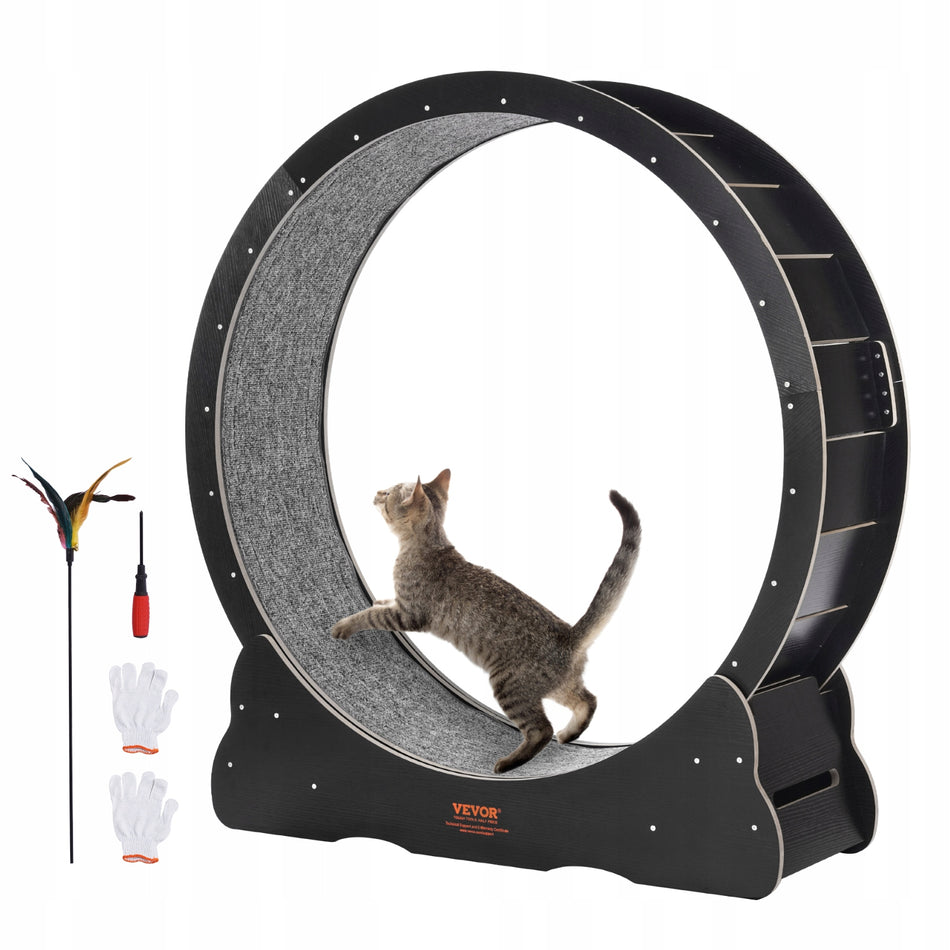 VEVOR 110 CM WOODEN CAT EXERCISE WHEEL LARGE PREMIUM TREADMILL