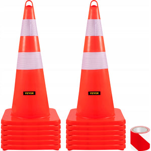 VEVOR 2-Piece Safety Cone 28 Inch PVC Traffic Cone