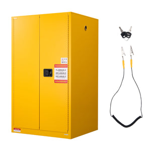 VEVOR PROFESSIONAL FIRE EXTINGUISHER CABINET 65 GALLONS GALVANIZED STEEL YELLOW