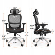 VEVOR ERGONOMIC OFFICE CHAIR WITH ADJUSTABLE HEADREST AND LUMBAR SUPPORT