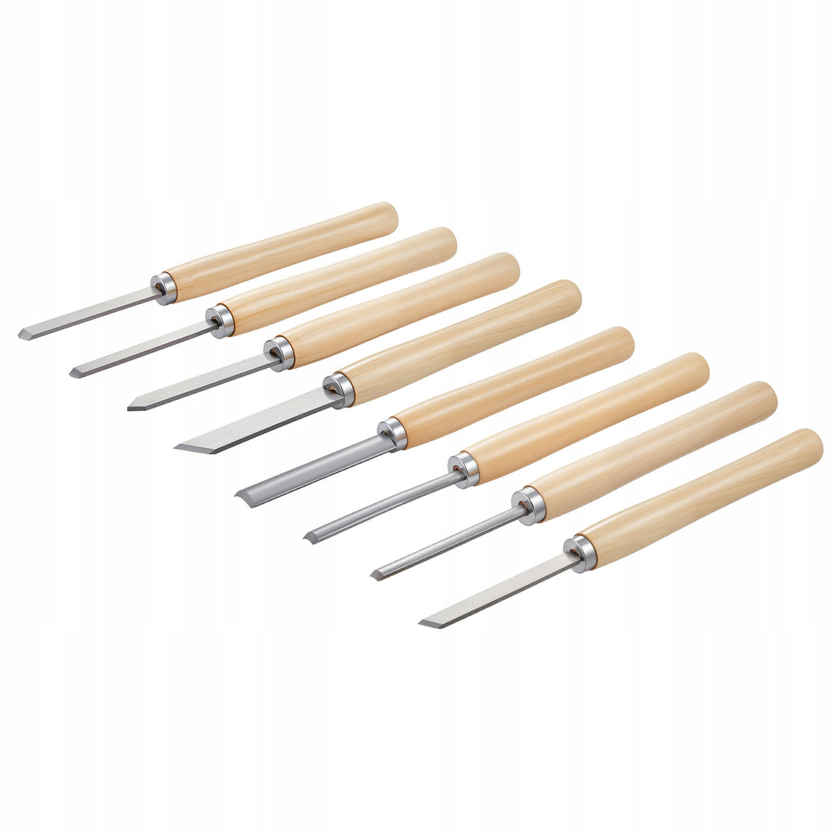 VEVOR WOOD LATHE CHISEL SET 8-PIECE CARBON STEEL BAG