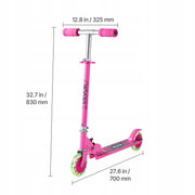 VEVOR SCOOTER FOR CHILDREN FROM 3 YEARS OLD ADJUSTABLE URBAN 2 WHEELS PINK