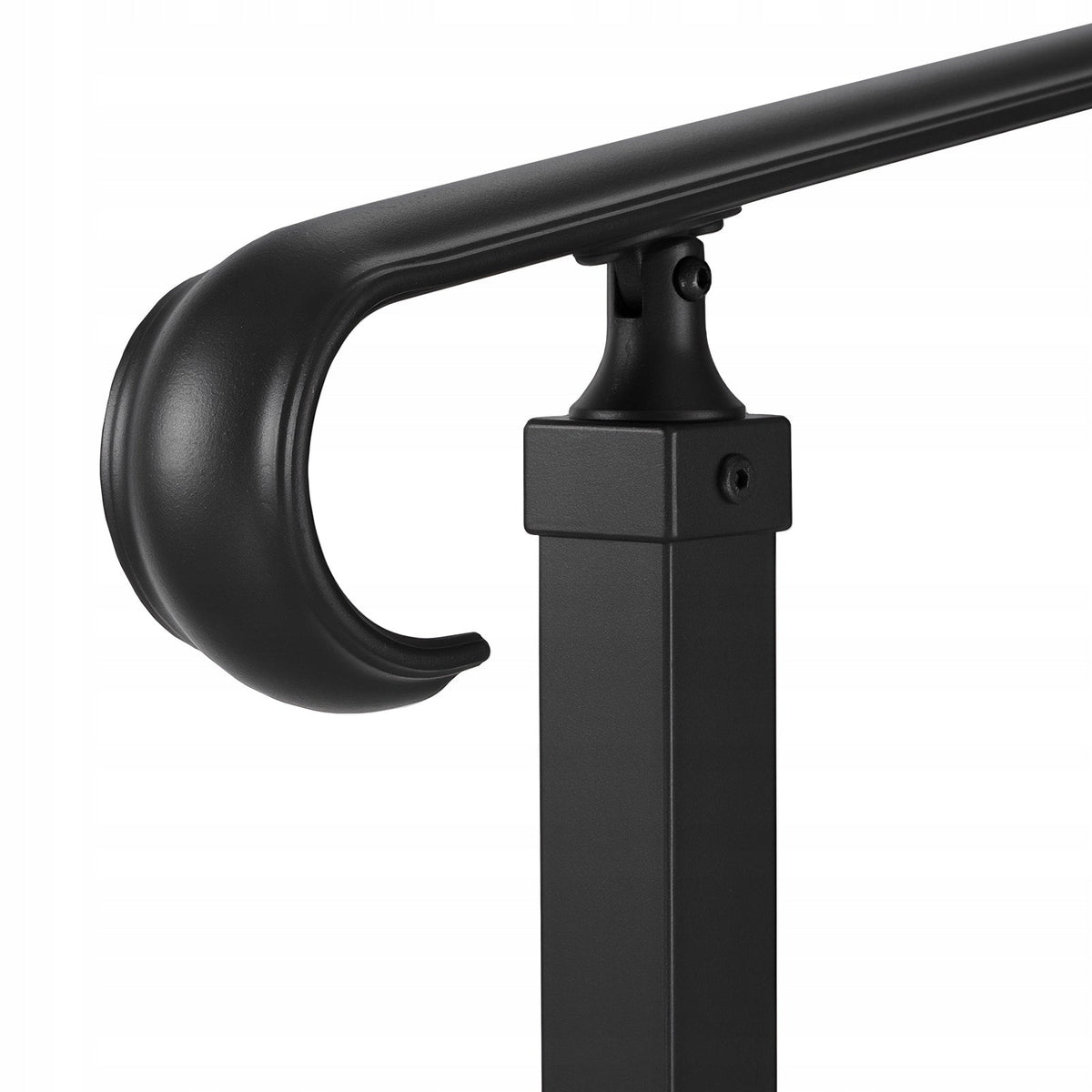 VEVOR STAIR RAILING ADJUSTABLE FOR 2-3 STEPS STRONG STEEL MATTE BLACK