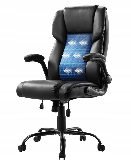 VEVOR HIGH-BACK SWIVEL OFFICE CHAIR WITH LUMBAR SUPPORT