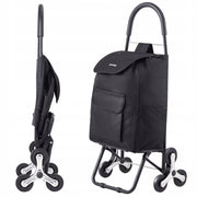 VEVOR PROFESSIONAL FOLDABLE STAIR CLIMBER TROLLEY 36L 6 WHEELS 450X350X965 MM BLACK