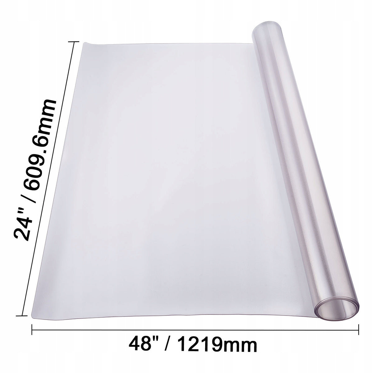 VEVOR PLASTIC TABLECLOTH 24X48 INCH 1.5MM THICK CLEAR PROTECTOR