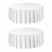 VEVOR 2 PCS ROUND TABLECLOTHS 3048 MM POLYESTER DURABLE WRINKLE-RESISTANT