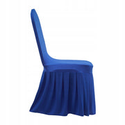 VEVOR 30 CHAIR COVERS BLUE ELASTIC WASHABLE FLAT FRONT