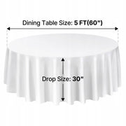 VEVOR 2 PCS ROUND TABLECLOTHS 3048 MM POLYESTER DURABLE WRINKLE-RESISTANT