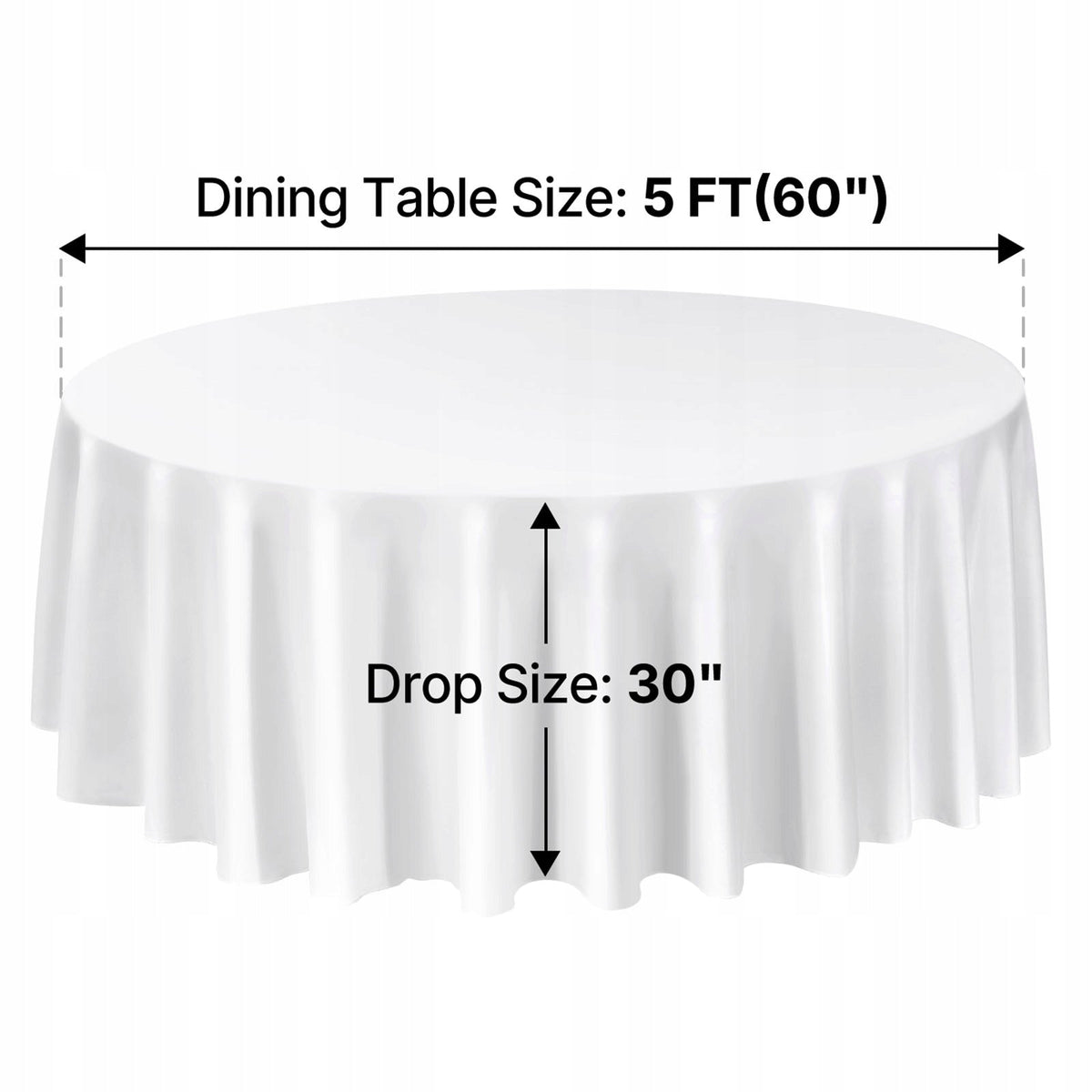 VEVOR 2 PCS ROUND TABLECLOTHS 3048 MM POLYESTER DURABLE WRINKLE-RESISTANT